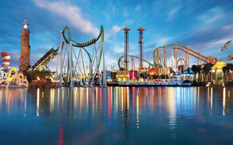Imatge de Port Aventura al capvespre