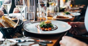 Plat a un restaurant elegant