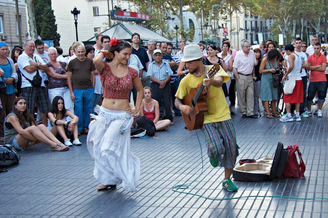 street music in Barcelona