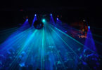 blue lights inside nightclub