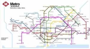 Plan de métro de Barcelone