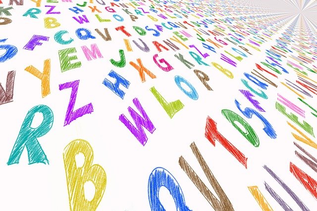 letters in colors