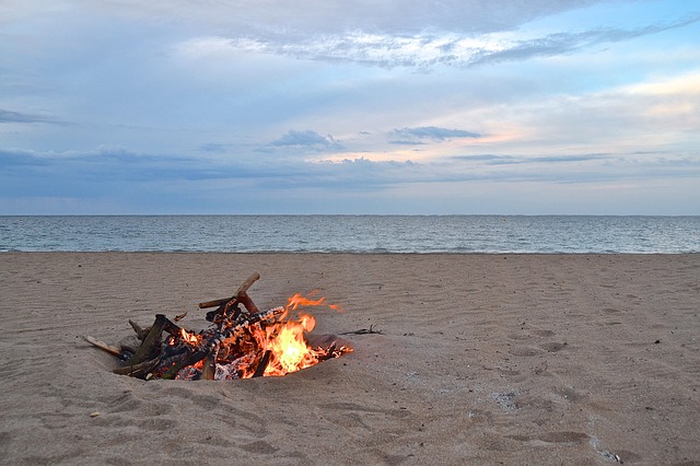 bonfire during sant joan