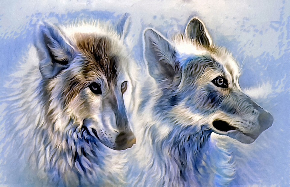 painting of dogs
