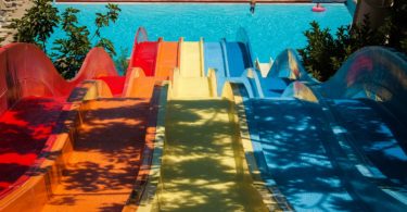 Slip and Slide at Aqualeon Water Park