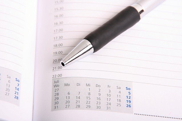 calendar with appointments