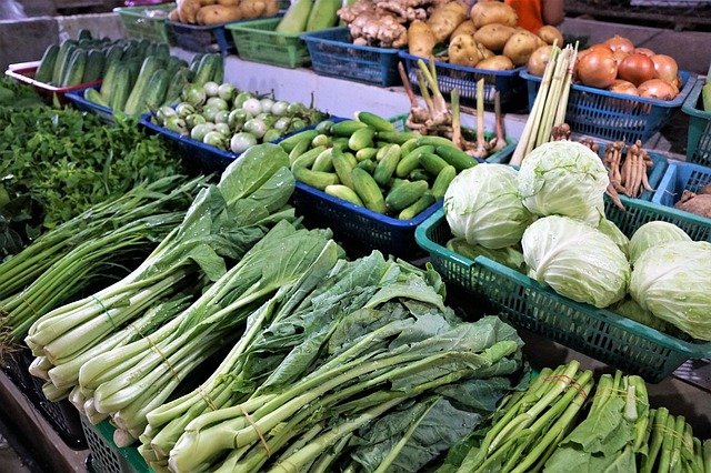 vegetables in supermarket