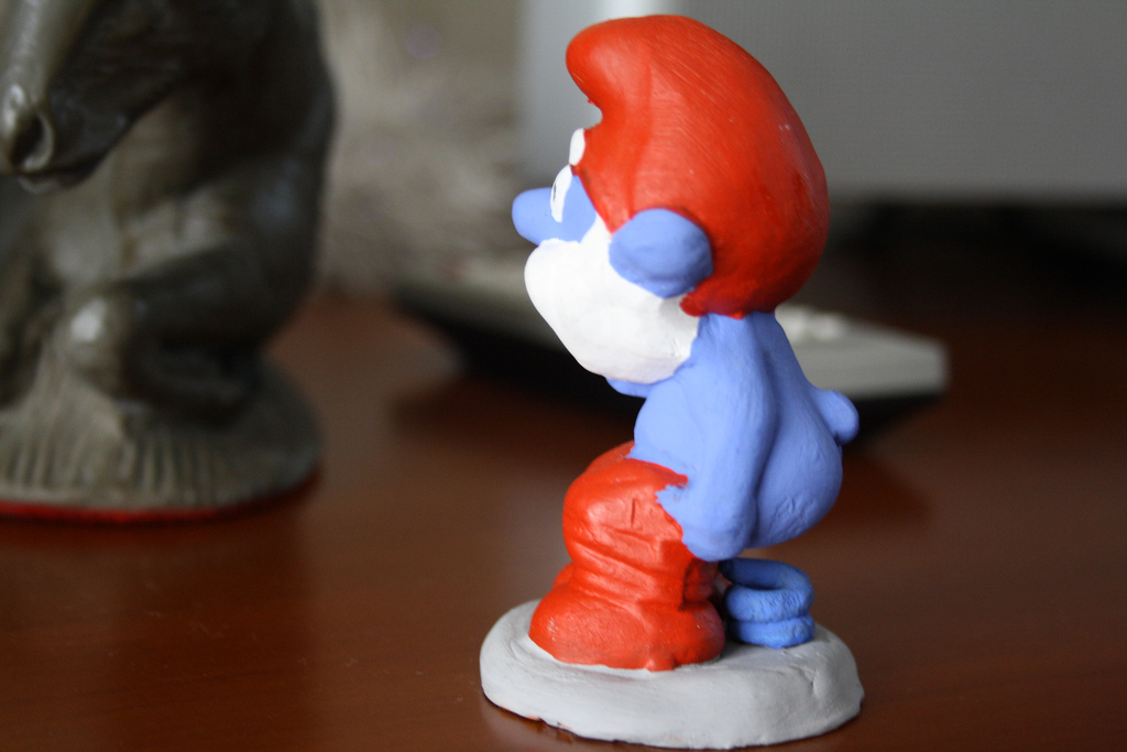 caganer of the smurfs