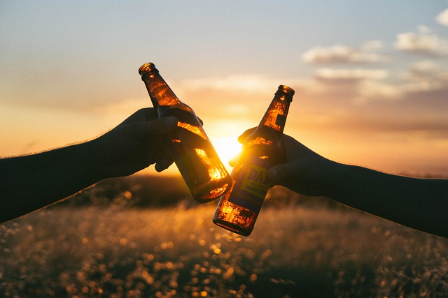 friends holding beer bottle