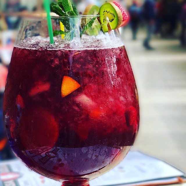 sangria with decorations