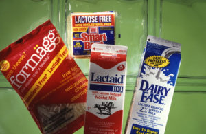 Are you among the many American adults who have trouble digesting lactose? Then you may already know about the lactose-free products that we've developed by altering a bacterium used to make cheese and yogurt. It produces an enzyme that in turn breaks down the milk's lactose, sparing you and upset stomach. USDA photo by Scott Bauer.