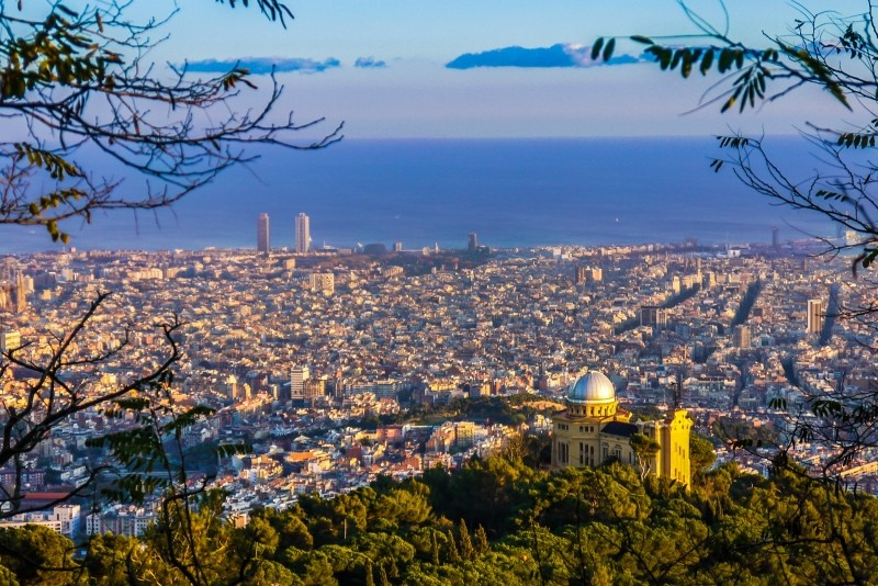 view over the city of barcelona