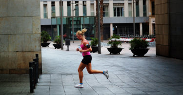 Jogging on La Rambla