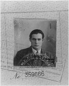 Ernest Hemingway passport photo