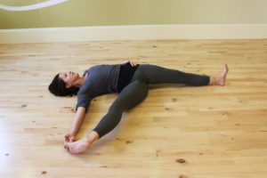 yoga lying on floor