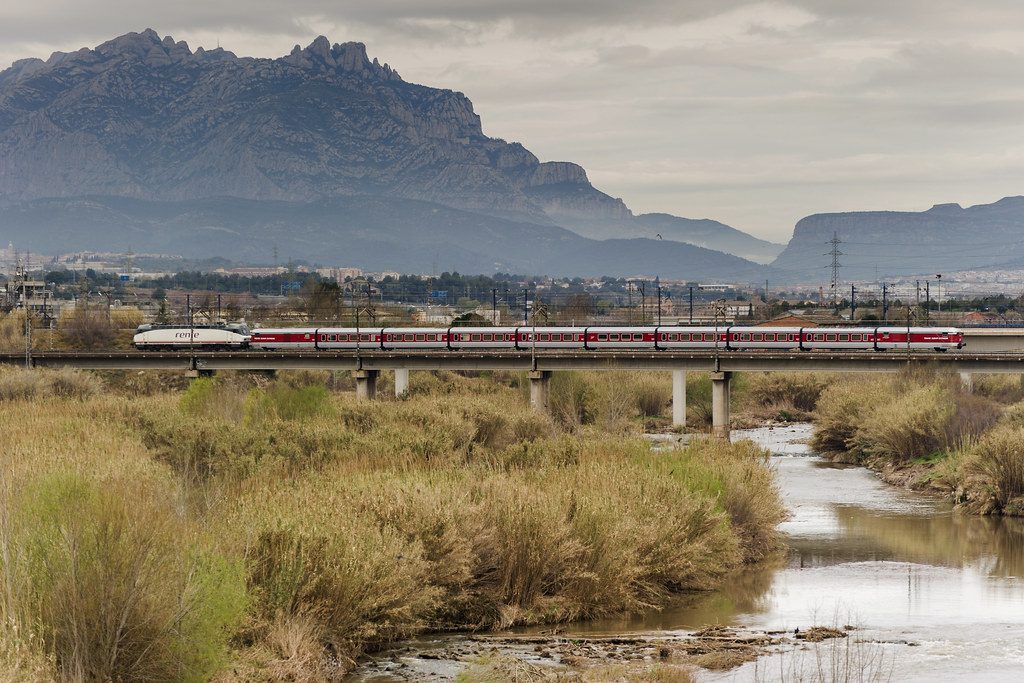 train in catalan landscape