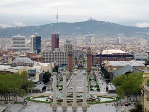 view from font magico towards placa espana