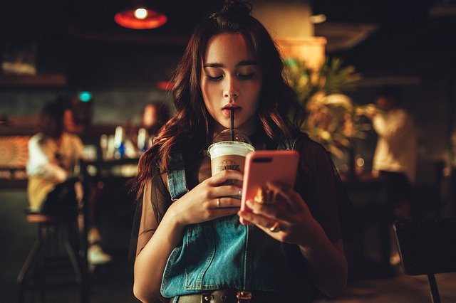 woman in bar