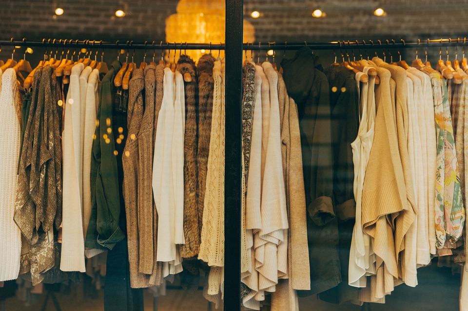 clothes in store