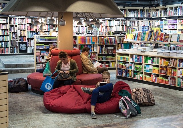 inside bookstore