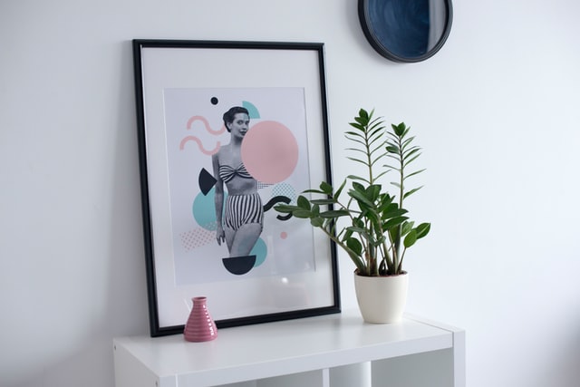 art with indoor plant