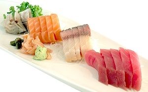 sashimi on a plate
