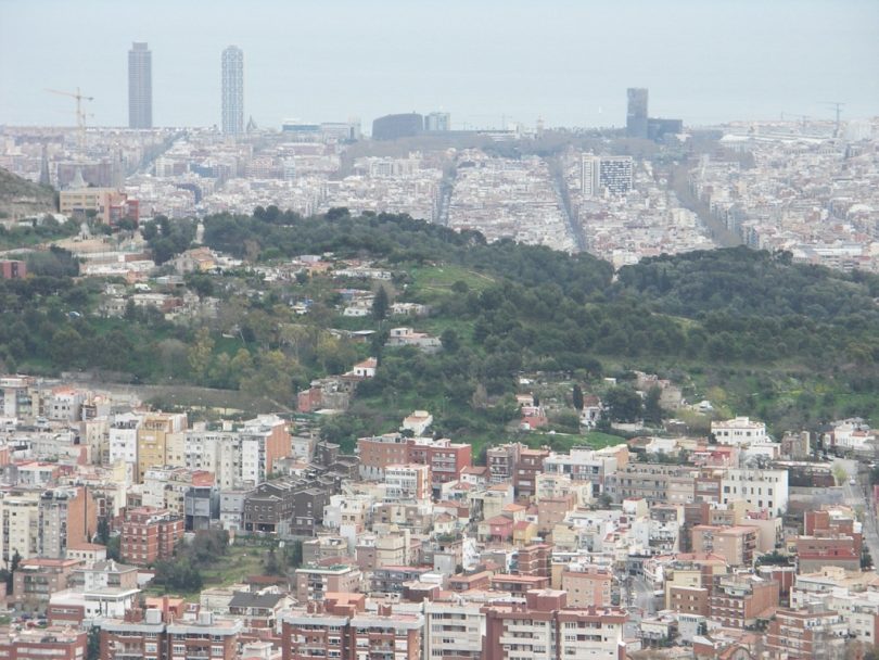 view of barcelona towards sea