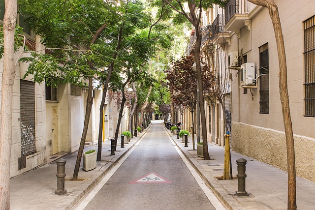 small street in barcelona