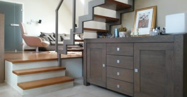 stairs from hallway to living room