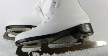 ice skates on ice