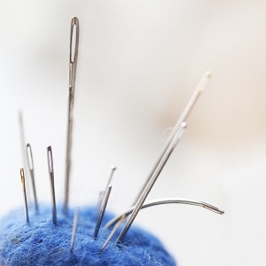 needles and wool