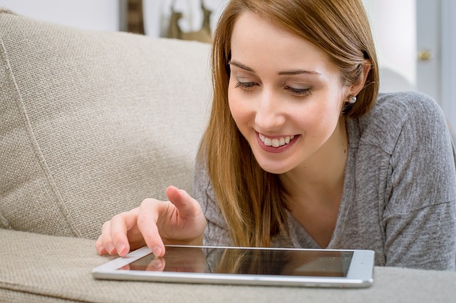 lady on tablet