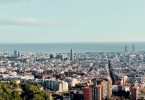 view over city of Barcelona