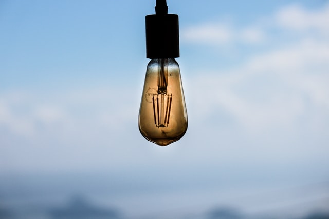 lamp with blue sky