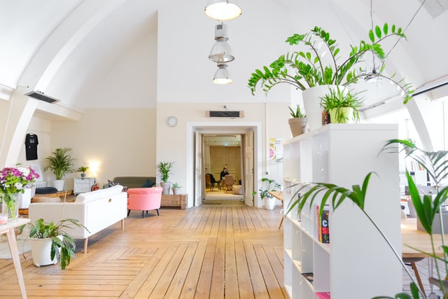 large house with wooden floors and high ceilings