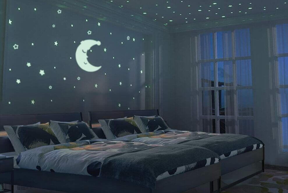 room stars moon ceiling
