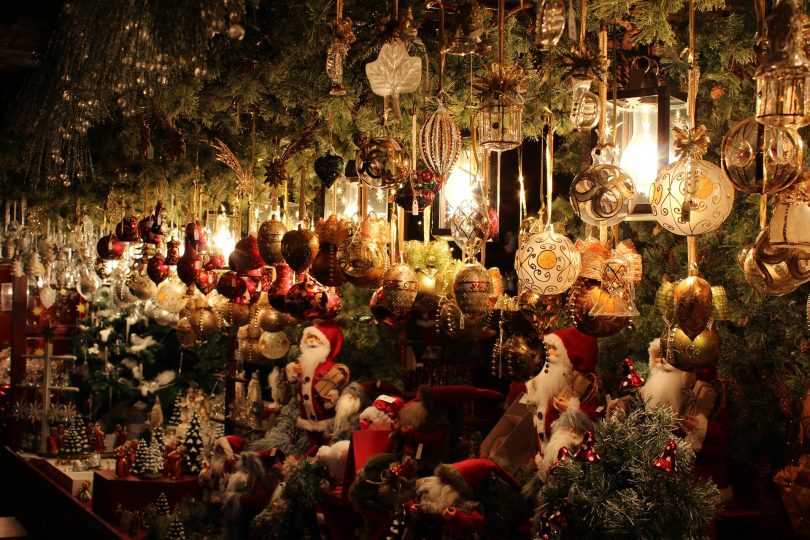 stand de décoration de noël