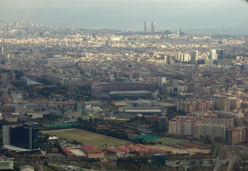 vue sur le quartier de les corts à barcelone