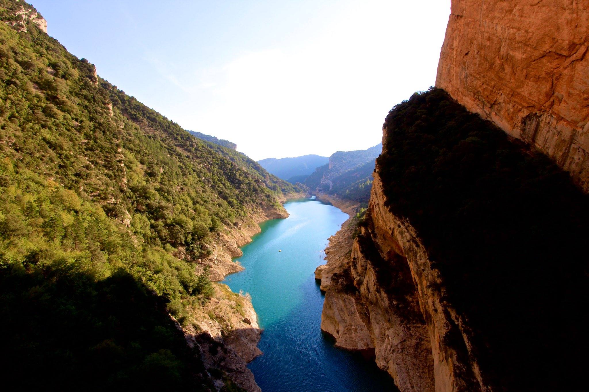 mountains with lake in montsec