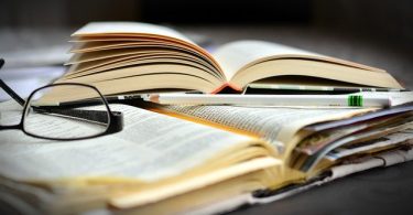 books and glasses