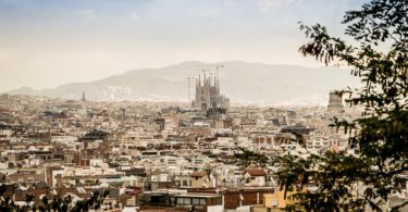 barcelona, city, view, sargrada familia, city