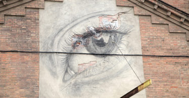 eye art factory wall