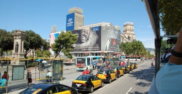 taxis at placa catalunya