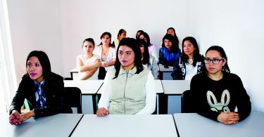 classroom full of students