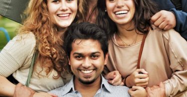 group of people having fun