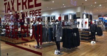 tax free shopping on shop window