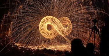 spectacle of light figures in the dark