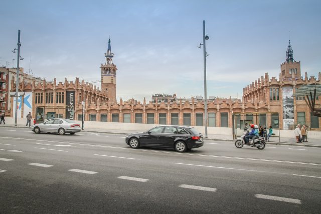 street with car and motorbike