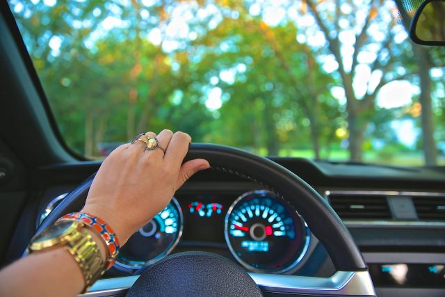 woman driving