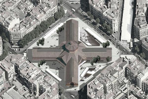 Le marché de Sant Antoni vu du ciel